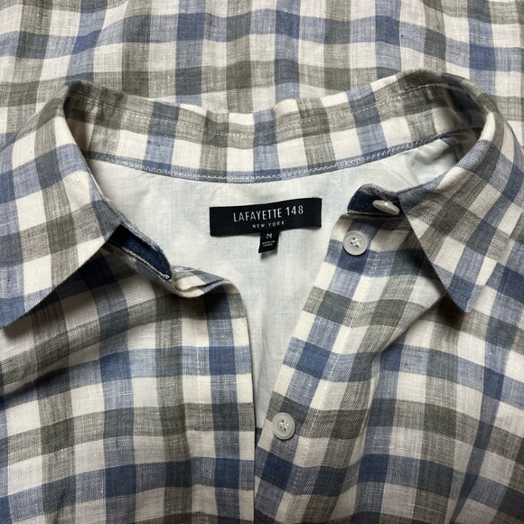 Lafayette 148 New York M Linen Button Down - Picture 4 of 5